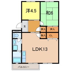 メゾンわかなの物件間取画像